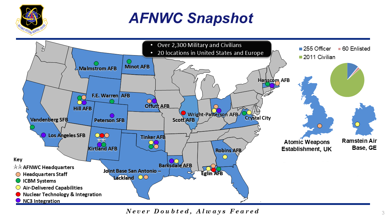 Map of AFNWC locations